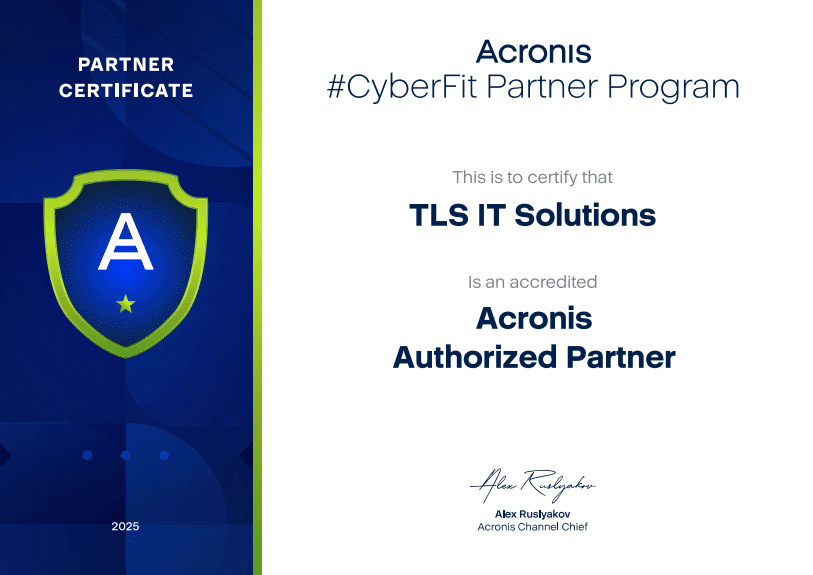 Acronis Certificate
