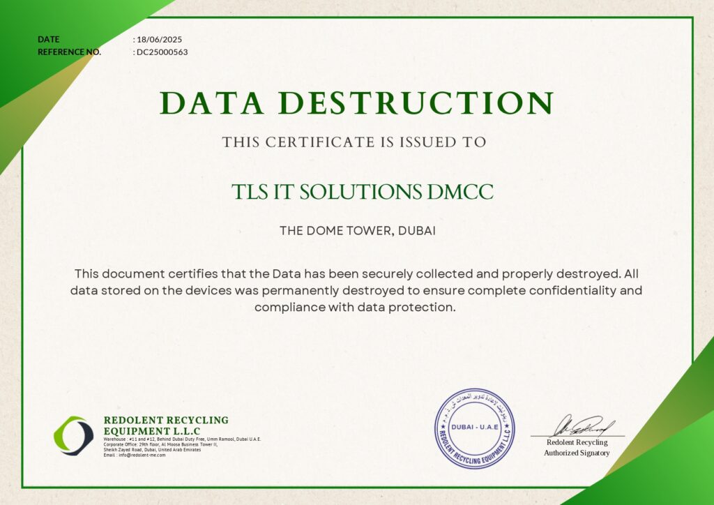 Data Destruction Certification