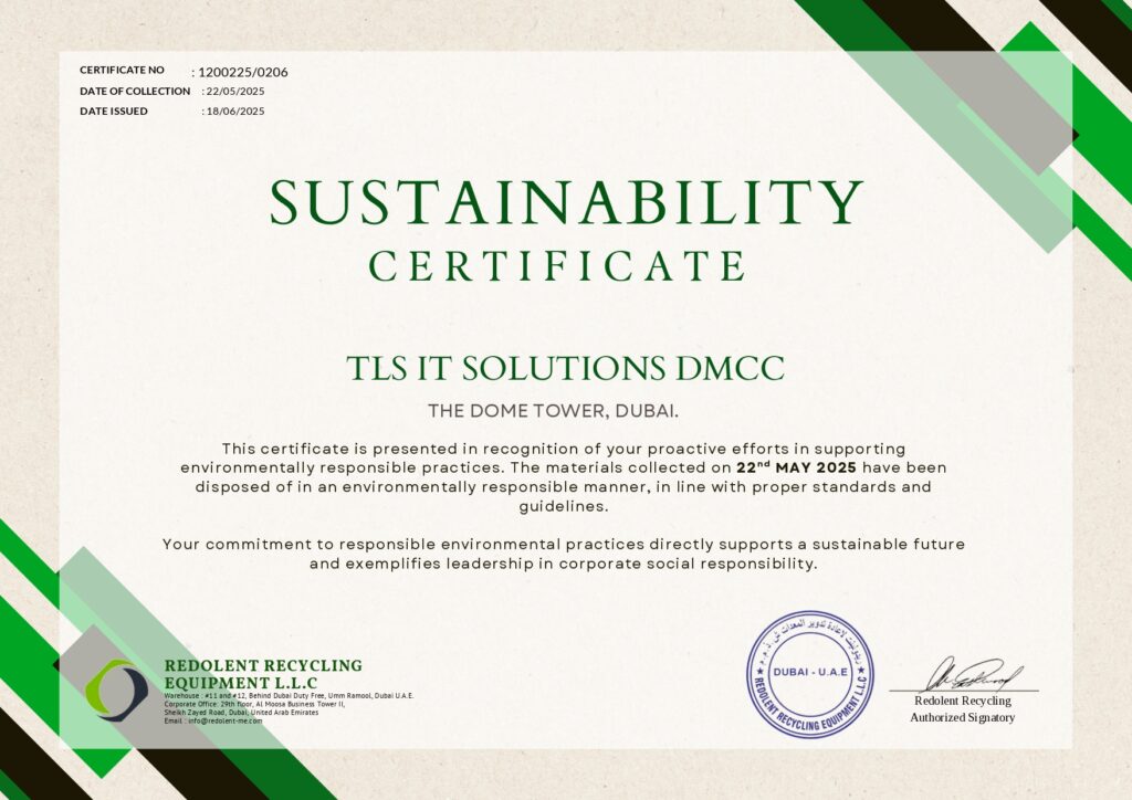 Sustainability Certificate