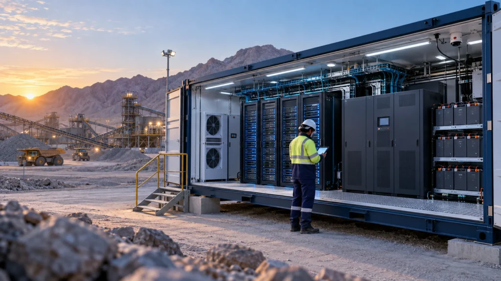 Containerised data centre and APC UPS solution at a remote mining site in Oman